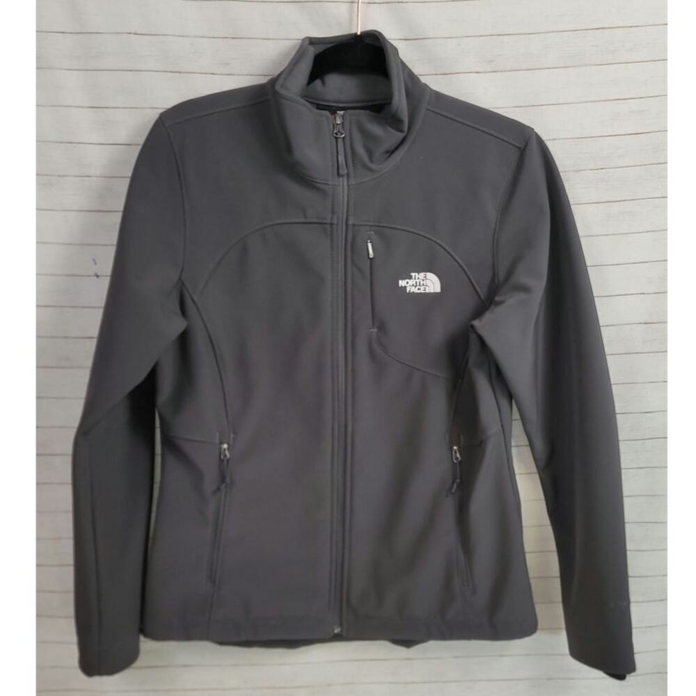 THE NORTH FACE Apex Bionic Softshell Full Zip Windwall Jacket in Gray, sz Medium